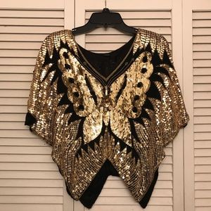 Sequin Butterfly Top VINTAGE